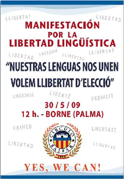 Manifestación por la libertad lingüítica (Palma de Mallorca)
